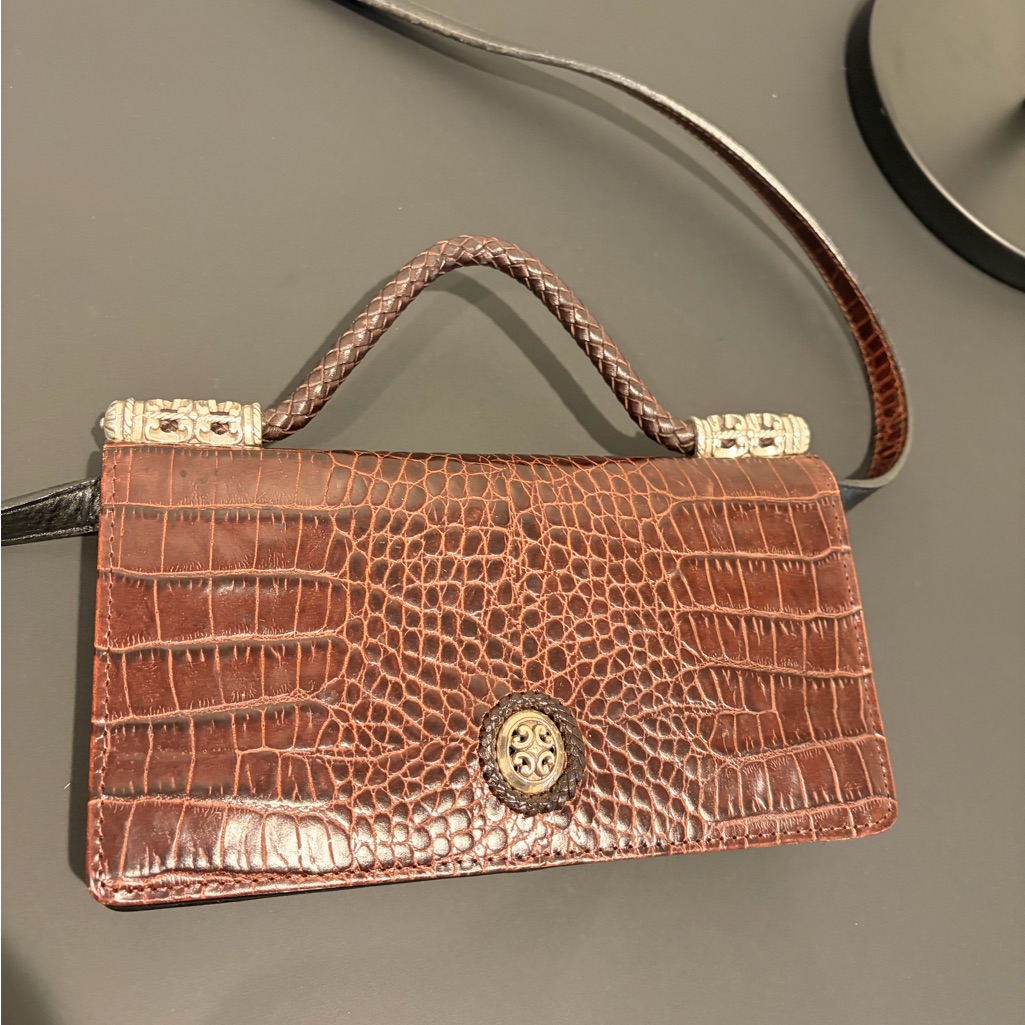 Brighton Brown Crocodile Pattern Clutch Brighton Brown Crocodile Pattern Clutch